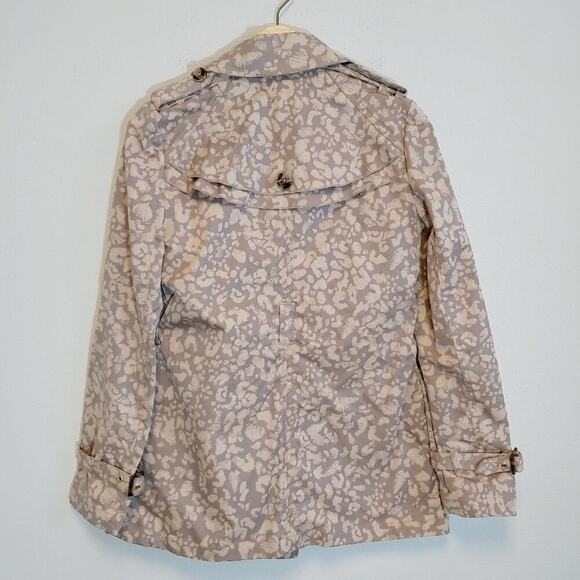 Daughters of the Liberation Anthropologie Animal Print Trench Coat Sz 4 - Picture 7 of 11